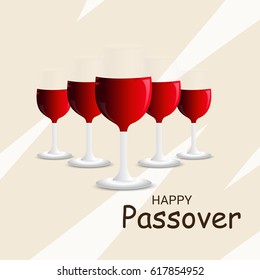Vector illustration of a Banner for traditional jewish holiday Happy Passover.