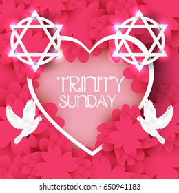 Vector illustration of a Banner for Trinity Sunday.