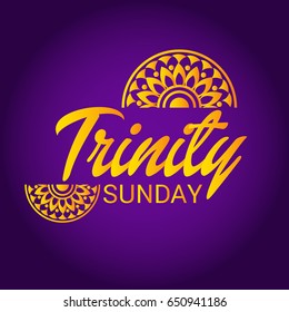 Vector illustration of a Banner for Trinity Sunday.