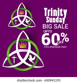 Vector illustration of a Banner for Trinity Sunday.