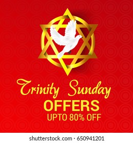 Vector illustration of a Banner for Trinity Sunday.