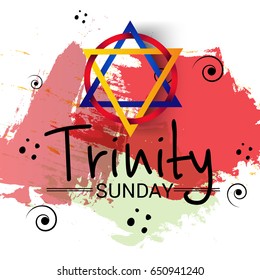 Vector illustration of a Banner for Trinity Sunday.