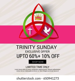 Vector illustration of a Banner for Trinity Sunday.