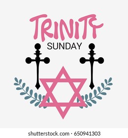 Vector illustration of a Banner for Trinity Sunday.
