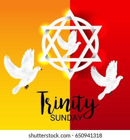 Vector illustration of a Banner for Trinity Sunday.