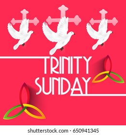 Vector illustration of a Banner for Trinity Sunday.