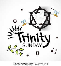 Vector illustration of a Banner for Trinity Sunday.