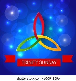 Vector illustration of a Banner for Trinity Sunday.