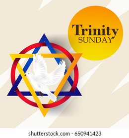 Vector illustration of a Banner for Trinity Sunday.