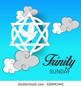 Vector illustration of a Banner for Trinity Sunday.