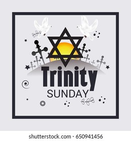 Vector illustration of a Banner for Trinity Sunday.