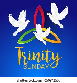 Vector illustration of a Banner for Trinity Sunday.