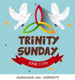 Vector illustration of a Banner for Trinity Sunday.