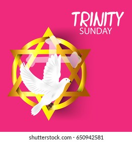 Vector illustration of a Banner for Trinity Sunday.
