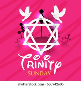 Vector illustration of a Banner for Trinity Sunday.