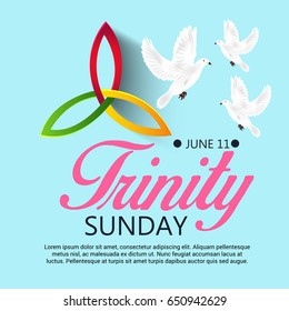 Vector illustration of a Banner for Trinity Sunday.