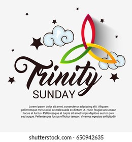 Vector illustration of a Banner for Trinity Sunday.