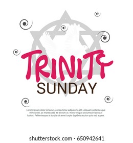 Vector illustration of a Banner for Trinity Sunday.