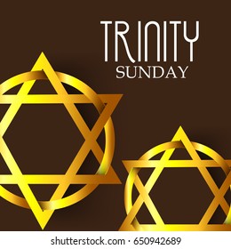 Vector illustration of a Banner for Trinity Sunday.