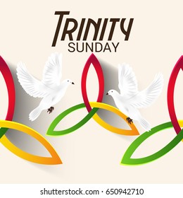 Vector illustration of a Banner for Trinity Sunday.