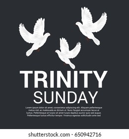 Vector illustration of a Banner for Trinity Sunday.
