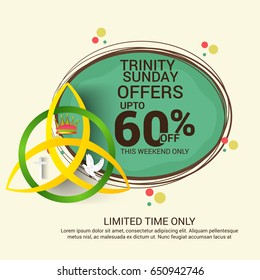Vector illustration of a Banner for Trinity Sunday.