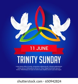 Vector illustration of a Banner for Trinity Sunday.