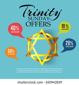 Vector illustration of a Banner for Trinity Sunday.