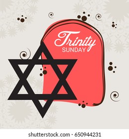 Vector illustration of a Banner for Trinity Sunday.