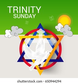 Vector illustration of a Banner for Trinity Sunday.