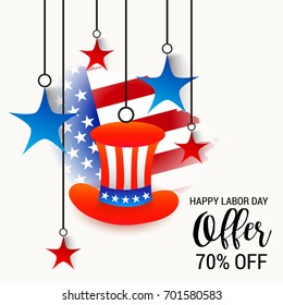 Vector illustration of a Banner for USA Labor Day.