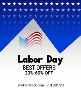 Vector illustration of a Banner for USA Labor Day.