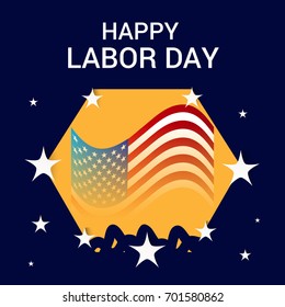Vector illustration of a Banner for USA Labor Day.
