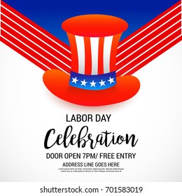 Vector illustration of a Banner for USA Labor Day.
