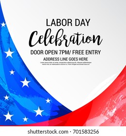 Vector illustration of a Banner for USA Labor Day.