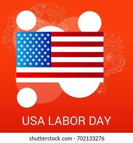 Vector illustration of a Banner for USA Labor Day.