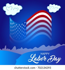Vector illustration of a Banner for USA Labor Day.