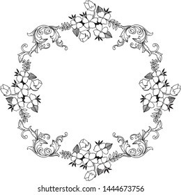 Vector illustration banner for various abstract floral frame