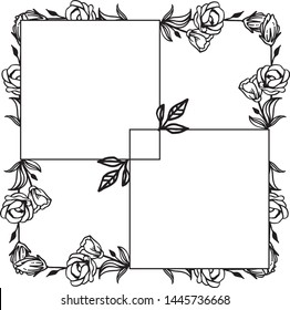 Vector illustration banner for various abstract wreath frame