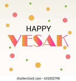 Vector illustration of a Banner for Vesak Day with Pink Lotus Flower.