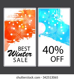 Vector illustration of a Banner of Winter Sale.