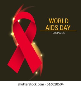 Vector illustration of a Banner For World Aids Day concept.