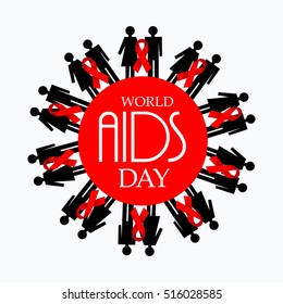 Vector illustration of a Banner For World Aids Day concept.