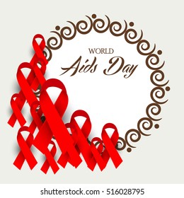 Vector illustration of a Banner For World Aids Day concept.
