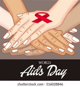 Vector illustration of a Banner For World Aids Day concept.