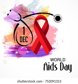 Vector illustration of a Banner for World Aids Day.