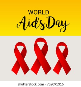 Vector illustration of a Banner for World Aids Day.