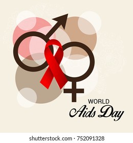 Vector illustration of a Banner for World Aids Day.