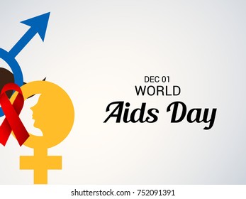 Vector illustration of a Banner for World Aids Day.