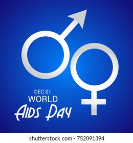 Vector illustration of a Banner for World Aids Day.